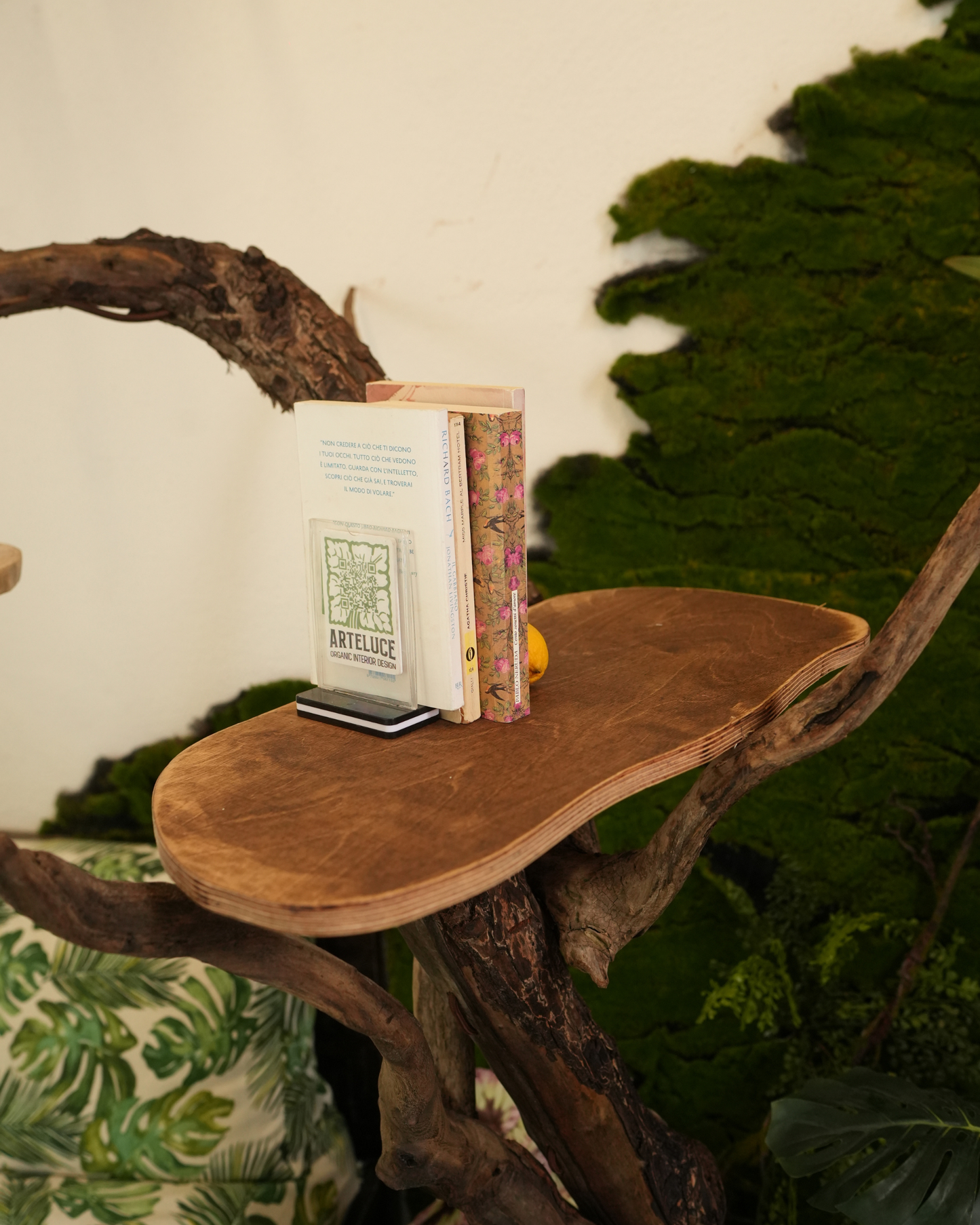 Lampada poggia libri - Tronchi naturali